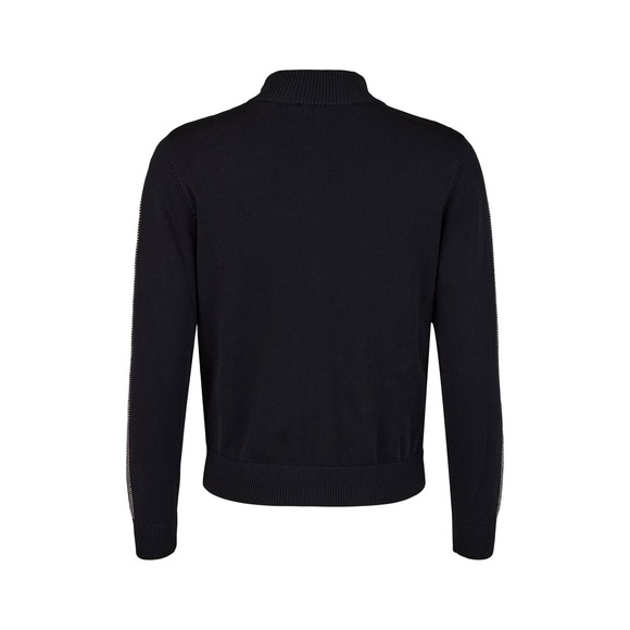 Women's Dressy Black Cardigan Size S I'CONA Rhinestones Long Sleeve Zipper NWT - Picture 3 of 4